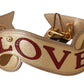 Elegant Gold Leather Shoulder Strap