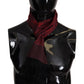 Elegant Maroon Silk Fringed Men's Scarf