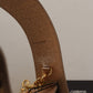 Elegant Gold Leather Shoulder Strap
