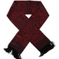 Elegant Maroon Silk Fringed Men's Scarf