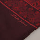 Elegant Maroon Silk Fringed Men's Scarf