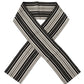 Elegant Silk Men's Scarf Black and White