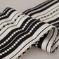 Elegant Silk Men's Scarf Black and White
