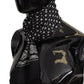 Elegant Black Silk Men's Scarf