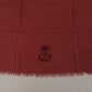 Elegant Red Cashmere-Silk Men's Scarf
