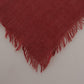 Elegant Red Cashmere-Silk Men's Scarf