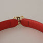 Elegant Beige Python Leather Bag Strap