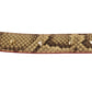 Elegant Beige Python Leather Bag Strap