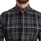 Gray Plaid Casual Cotton MARTINI Shirt