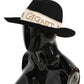Black Lapin Amor Gignit Wide Brim Fedora Hat