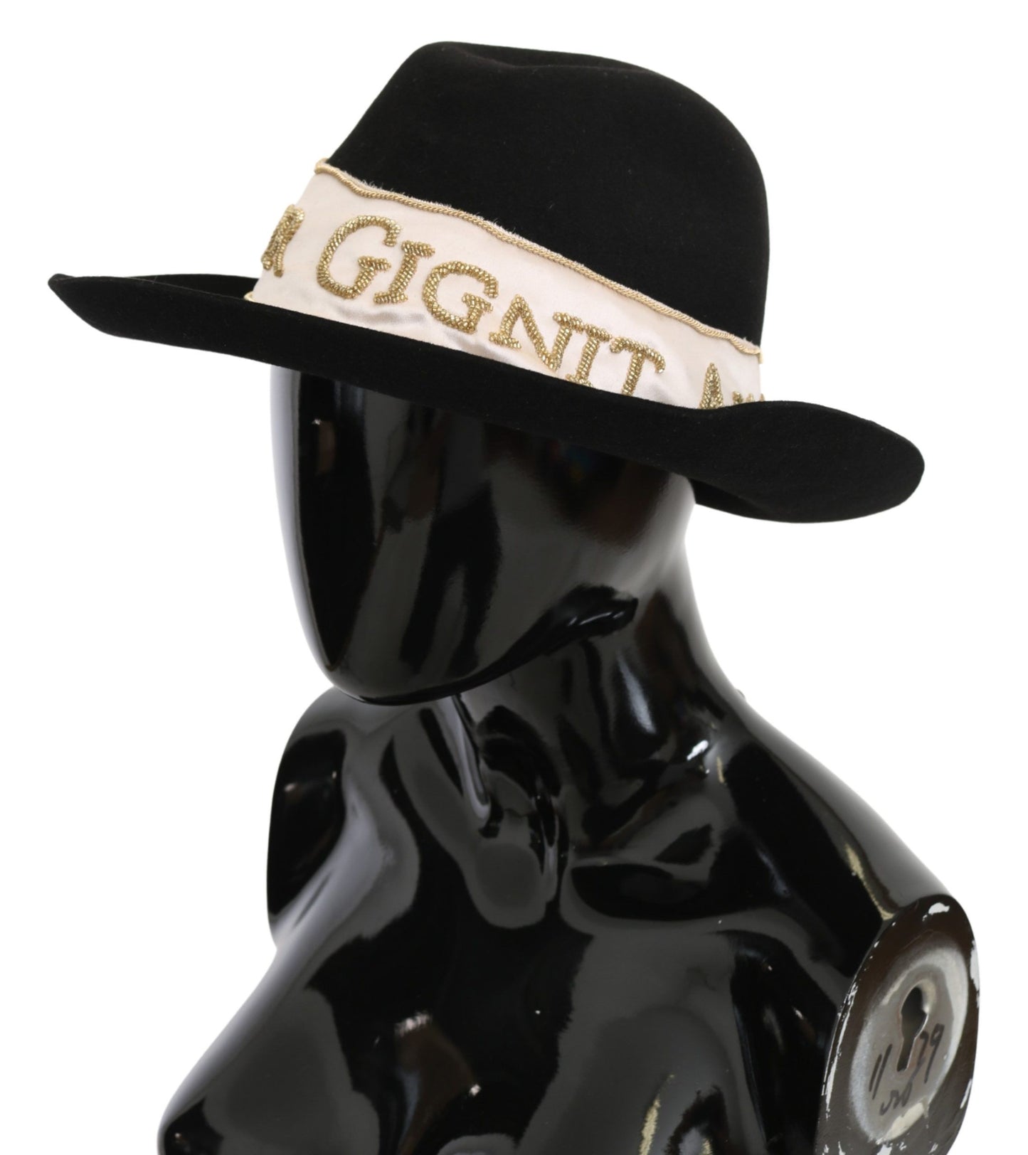 Black Lapin Amor Gignit Wide Brim Fedora Hat