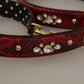 Red Python Leather Shoulder Bag Strap