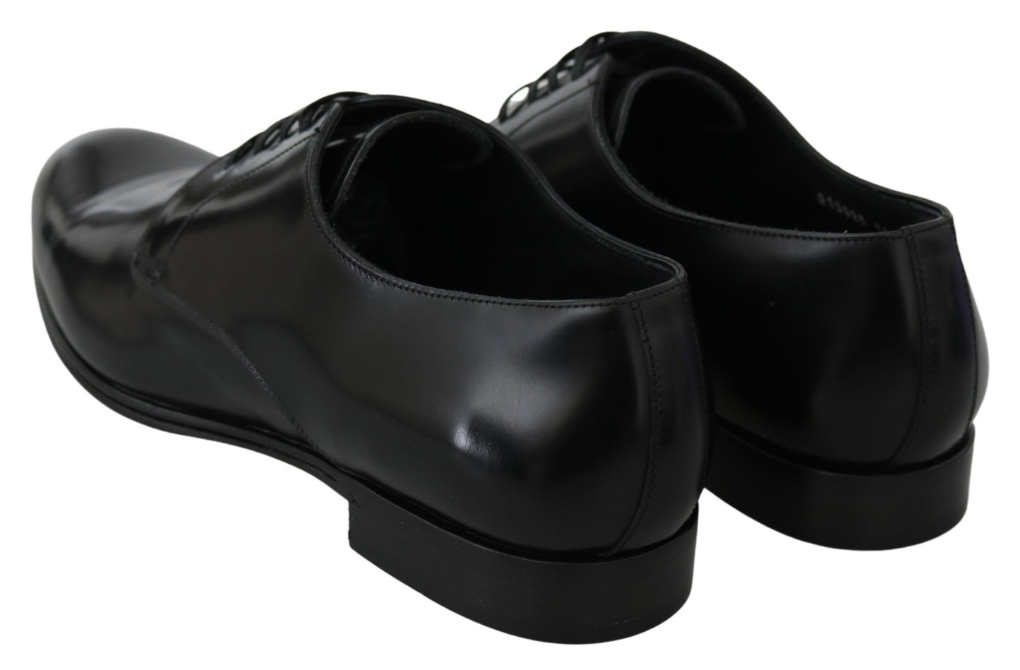 Derby Napoli Black Leather Dress Formal Shoes