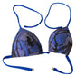 Royal Blue Printed Bikini Swimsuit