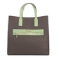 Kenly Large Brown PVC Light Sage North South Tote Computer Handbag