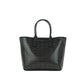 Jodie Small Black Jacquard Logo Recycled Polyester Tote Bag Handbag