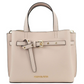 Emilia Small Leather Convertible Satchel Crossbody Handbag Purse Pink