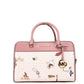 Jet Set Girls Medium Dark Powder Blush PVC Duffle Crossbody Handbag