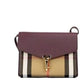 Macken Small Mahogany Red House Check Derby Leather Crossbody Bag Purse