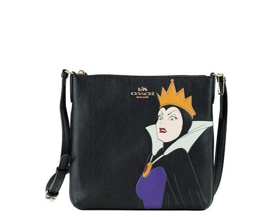 Disney Evil Queen Motif Pebble Leather Rowan File Crossbody Bag