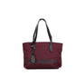 Small Burgundy Logo Branded Econyl Nylon Tote Shoulder Handbag Purse