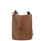 Lorne Small Tan Pebbled Leather Bucket Crossbody Handbag Purse Bag Brown