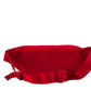 Medium Brilliant Red Nylon Adjustable Belt Bag Fanny Pack