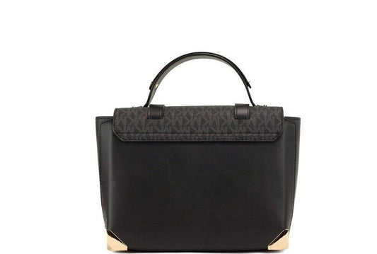 Manhattan Medium Black Signature Leather Purse Satchel Handbag