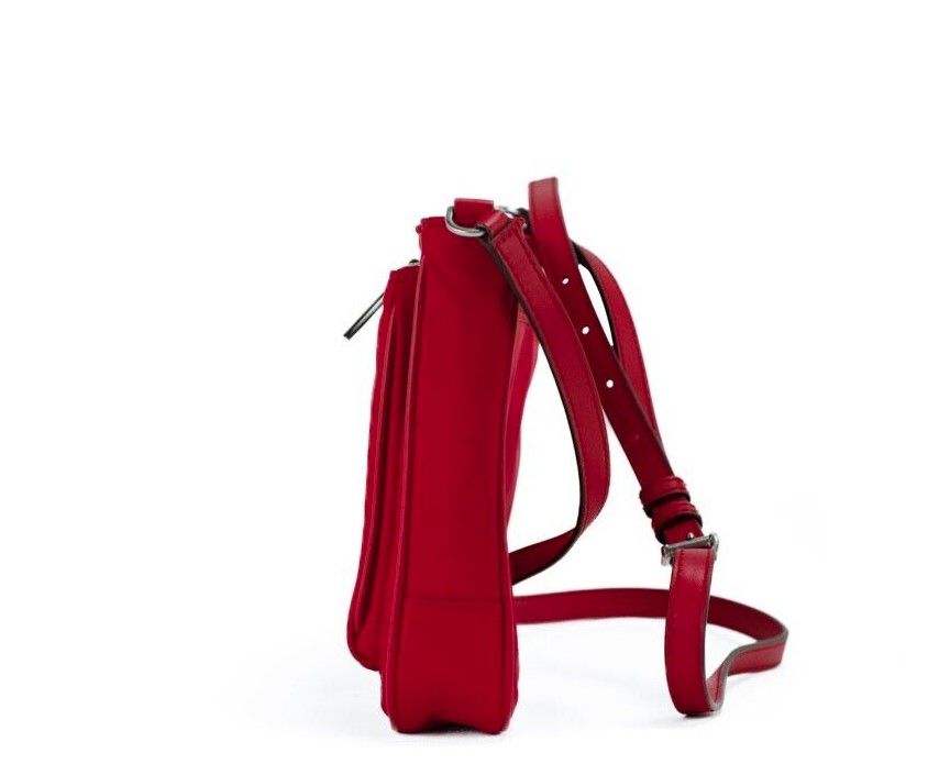 Small Brilliant Red Nylon Swingpack Crossbody Handbag