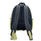 (5671) Court Signature Leather Khaki/Pale Lime Medium Backpack Bookbag Bag
