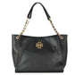 Britten Small Black Pebbled Leather Slouchy Tote Handbag