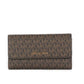 Jet Set Travel Leather Large Trifold Wallet Clutch