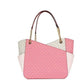 Jet Set Tea Rose Signature X Cross Chain Shoulder Tote Bag Handbag