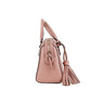Thea Mini Pink Moon Pebbled Leather Web Satchel Crossbody Bag