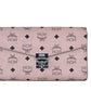 Medium Soft Pink Signature Diamond Logo Leather Clutch Crossbody Handbag