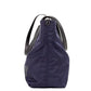 Small Navy Blue Logo Econyl Nylon Tote Shoulder Handbag Purse