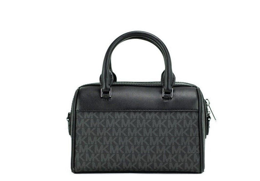 Travel XS Black Signature Leather Duffle Crossbody Handbag Purse