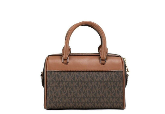 Travel XS Brown Signature Leather Duffle Crossbody Handbag Purse
