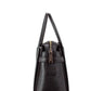 Mercer Medium Black Pebbled Leather Top Zip Belted Satchel Handbag