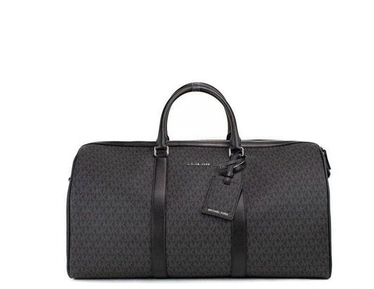 Harrison Black Signature PVC Duffle Travel Weekender Luggage Bag