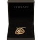Gold Toned Brass Medusa Head Triangle Coin Guitar Pick Chain Necklace