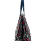 Medium Nylon Retro Batik Print Shoulder Tote Handbag