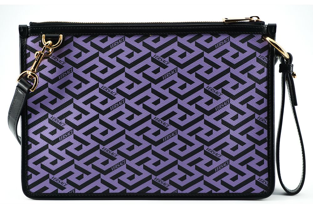 Exquisite Violet & Black Signature Shoulder Bag