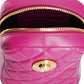 Elegant Purple Quilted Leather Mini Bag