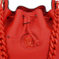 Elegant Red Calf Leather Hobo Bag