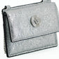 Elegant Silver Nappa Leather Card Case
