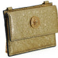 Elegant Gold Nappa Leather Card Holder