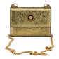 Elegant Gold Nappa Leather Card Holder