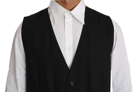 Elegant Slim Fit Formal Black Vest