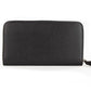 Elmore Black Embossed Logo Leather Continental Clutch Wallet